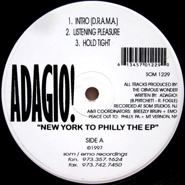Adagio! – New York To Philly The EP (1997, Vinyl) - Discogs