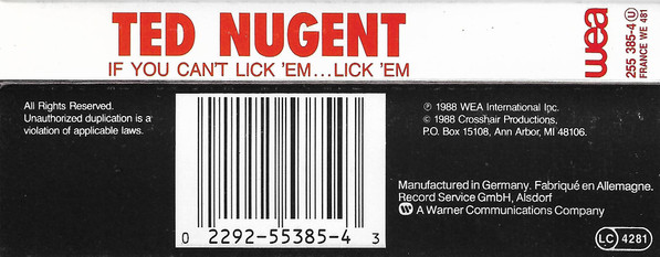 descargar álbum Ted Nugent - If You Cant Lick Em Lick Em