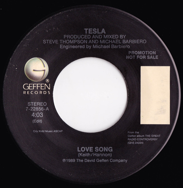 Tesla – Love Song (1989, Specialty Pressing, Vinyl) - Discogs