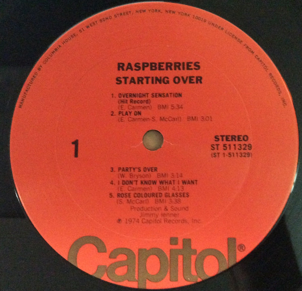 Raspberries - Starting Over | Releases | Discogs