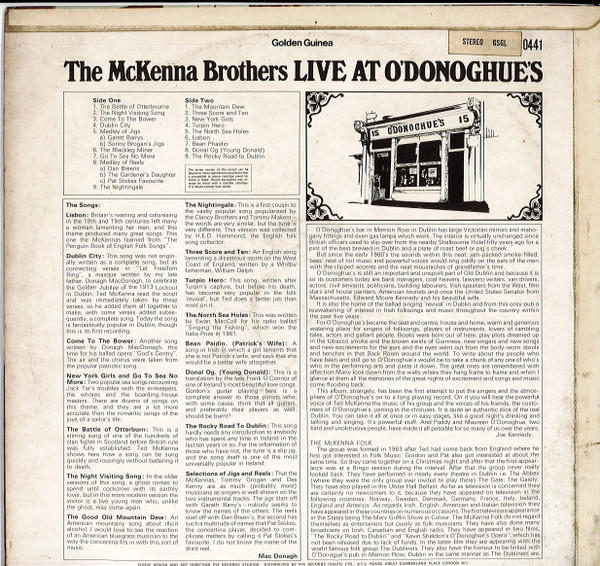 descargar álbum The McKenna Brothers - Live At ODonoghues