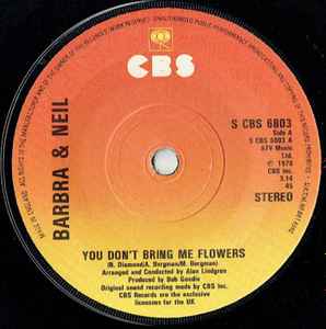 You Don't Bring Me Flowers (Vinyl, 7