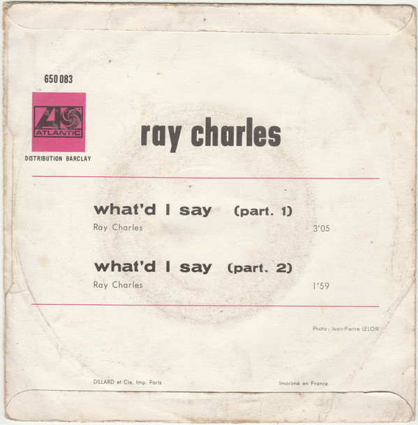 ladda ner album Ray Charles - Vol 1 Whatd I Say Part 1 2