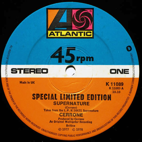 Cerrone – Supernature / Give Me Love (1978, Vinyl) - Discogs