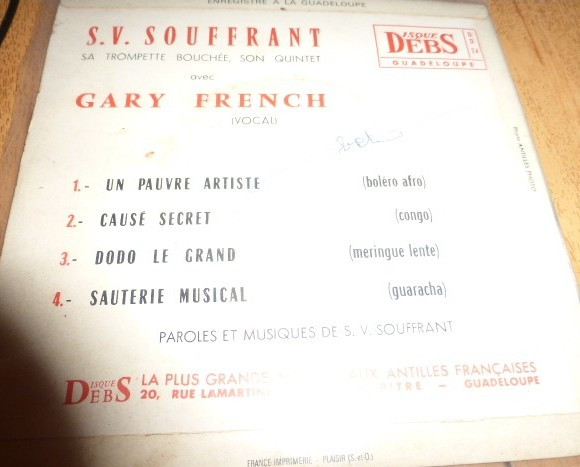 baixar álbum SV Souffrant Sa Trompette Bouchée Son Quintet Avec Gary French - Un Pauvre Artiste