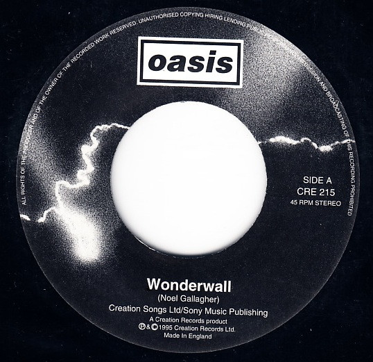 Nostalgiavinilo on Instagram: Oasis Wonderwall Vinilo, 12”, 45 RPM, Single  País UK 1995 estado NM Vinilo 12P #oasis #vinilos #viniloschile #melomanos  #musica #nostalgiavinilo