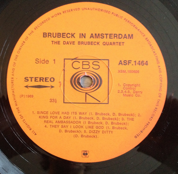 télécharger l'album The Dave Brubeck Quartet - Brubeck In Amsterdam