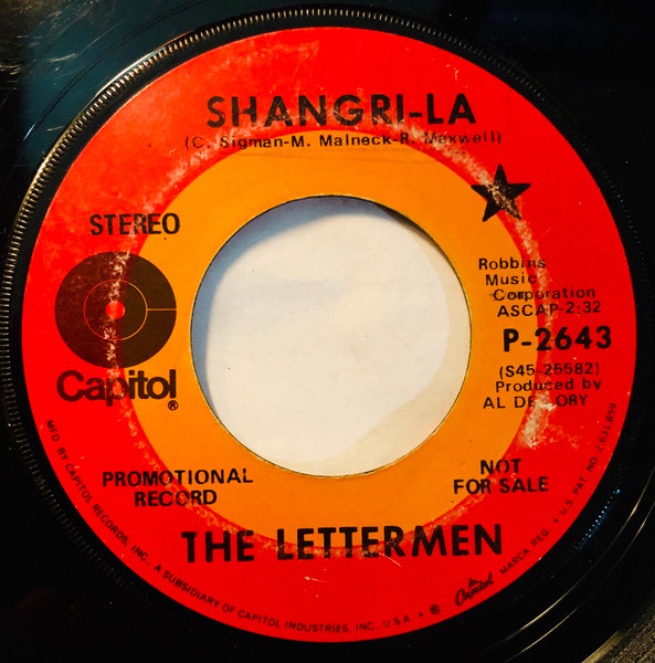 The Lettermen – Shangri-La (1969, Scranton, Vinyl) - Discogs