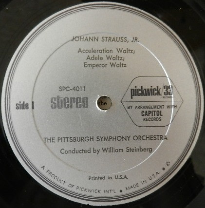 descargar álbum Strauss William Steinberg The Pittsburgh Symphony Orchestra - Waltzes Polkas