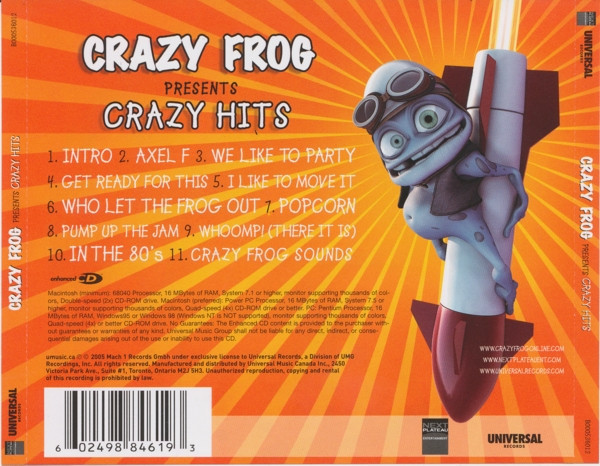 Crazy Frog - Presents Crazy Hits | Universal Records (B000536012) - 2