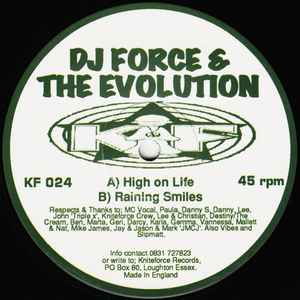 DJ Force & The Evolution - High On Life / Raining Smiles album cover