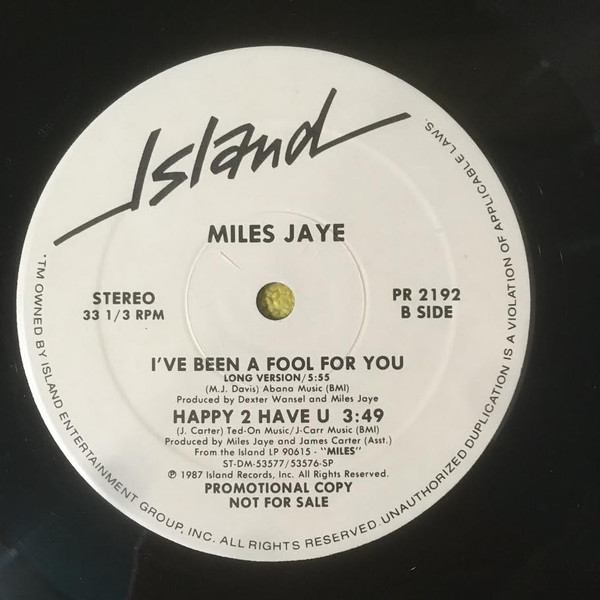 descargar álbum Miles Jaye - Ive Been A Fool For You