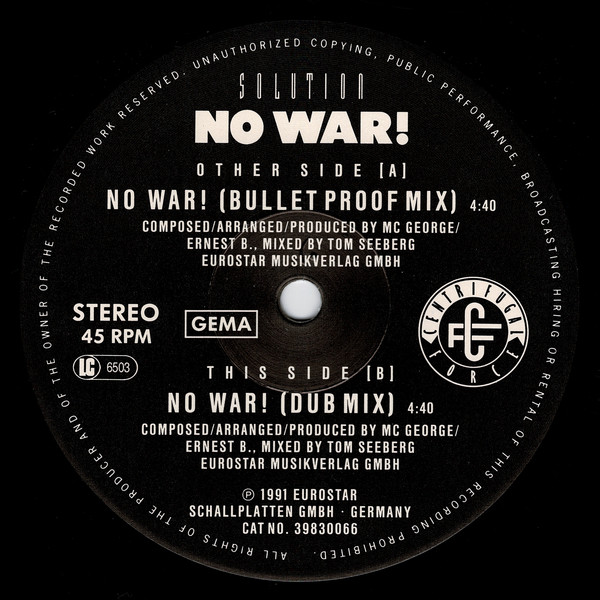 Solution (5) – No War!