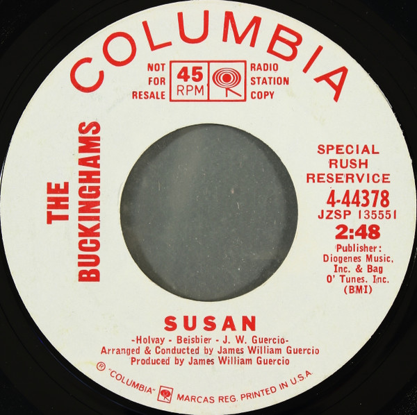 The Buckinghams – Susan (1967, Pitman Pressing, Vinyl) - Discogs