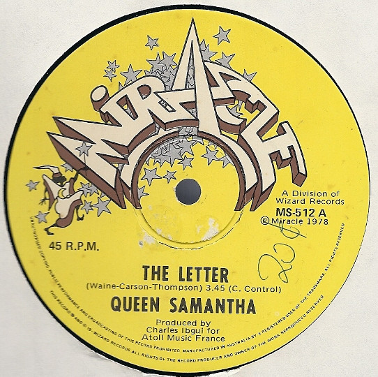 Queen Samantha Vinile 7 45 giri The Letter / OUT – OUTNP24010 Nuovo