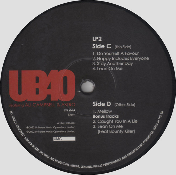 UB40 - Unprecedented | UMC (074 604-6) - 5