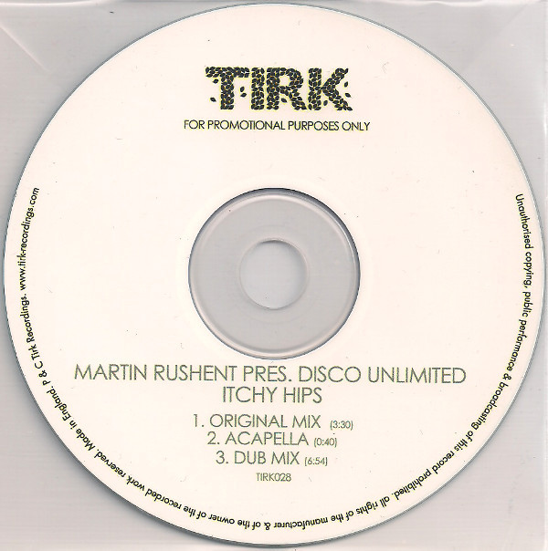 descargar álbum Martin Rushent Presents Disco Unlimited - Itchy Hips