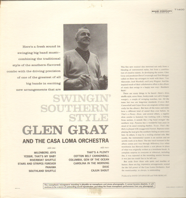 last ned album Glen Gray And The Casa Loma Orchestra - Swingin Southern Style