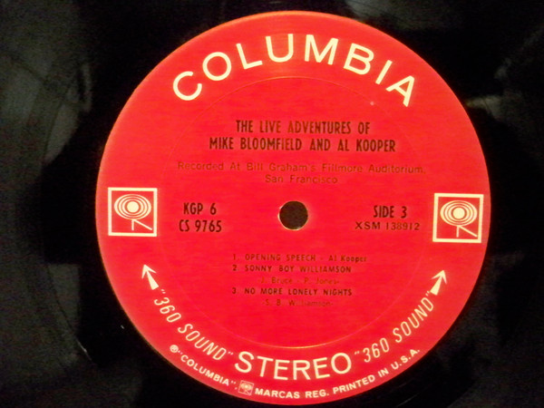 Mike Bloomfield And Al Kooper - The Live Adventures Of Mike Bloomfield And Al Kooper | Columbia (KGP 6) - 6