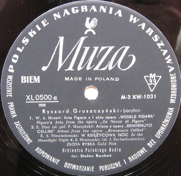 baixar álbum Ryszard Gruszczyński, Polish Radio Orchestra, Stefan Rachoń - Songs And Arias