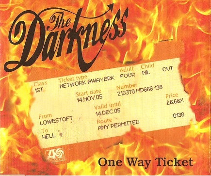 The Darkness – One Way Ticket (2005, Vinyl) - Discogs