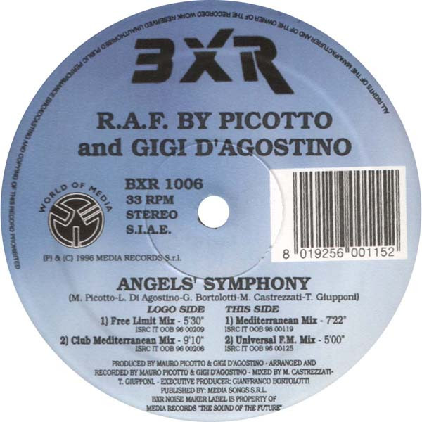 last ned album RAF By Picotto And Gigi D'Agostino - Angels Symphony