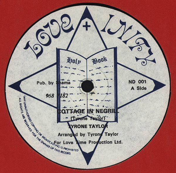 TYRONE TAYLOR Cottage In Negril 12" Reggae VG+ #1344