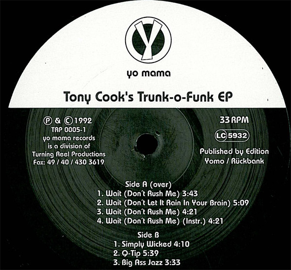 lataa albumi Tony Cook - Tony Cooks Trunk o Funk EP