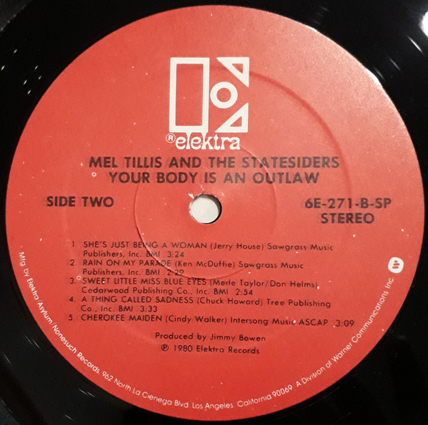 Album herunterladen Mel Tillis And The Statesiders - Your Body Is An Outlaw
