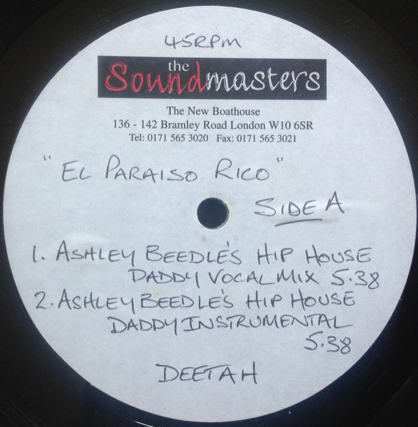 Deetah – El Paraiso Rico (1998, Acetate) - Discogs