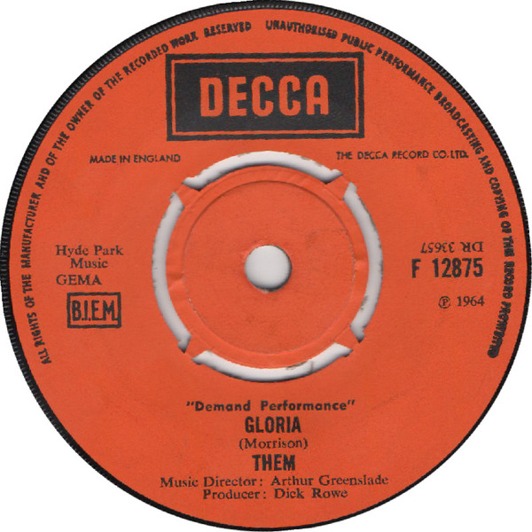 Them – Gloria / Here Comes The Night (Vinyl) - Discogs