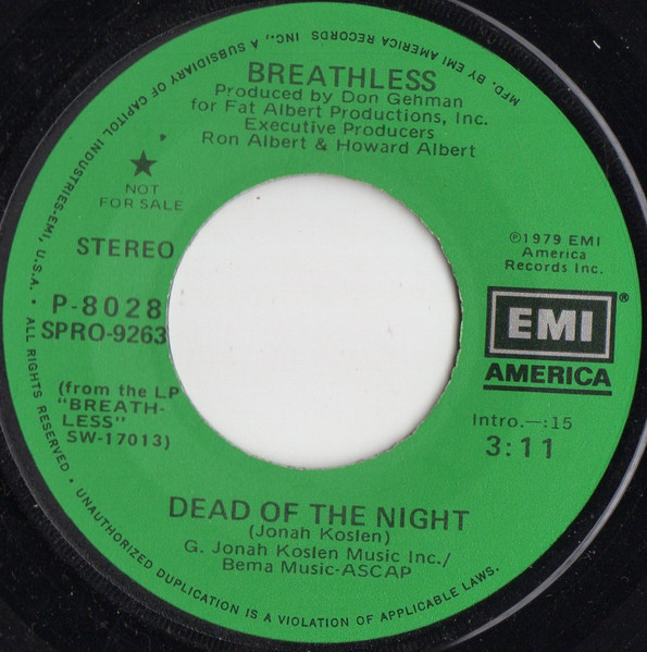 Breathless – Dead Of The Night (1980, Vinyl) - Discogs