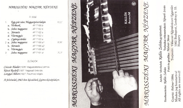 last ned album Various - Marosszéki Magyar Népzene