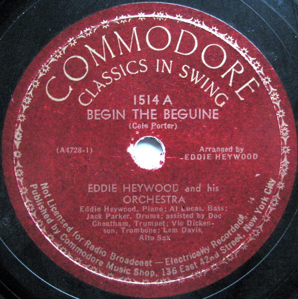 Eddie Heywood And His Orchestra - Begin The Beguine / I Cover The 