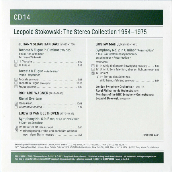 télécharger l'album Leopold Stokowski - The Stereo Collection 1954 1975