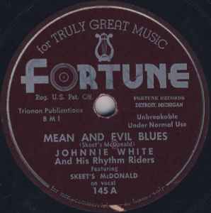 Johnnie White And His Rhythm Riders - Mean And Evil Blues / The Tattooed Lady album cover