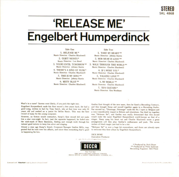 descargar álbum Engelbert Humperdinck - Release Me The Last Waltz