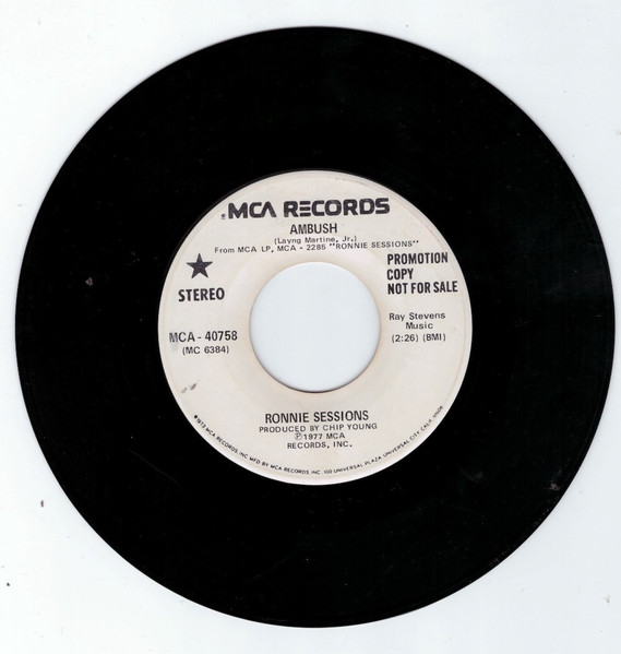Ronnie Sessions – Ronnie Sessions (1977, Vinyl) - Discogs