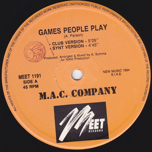 descargar álbum MAC Company - Games People Play