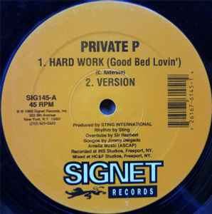 Private P - Hard Work (Good Bed Lovin')/Glass House album cover