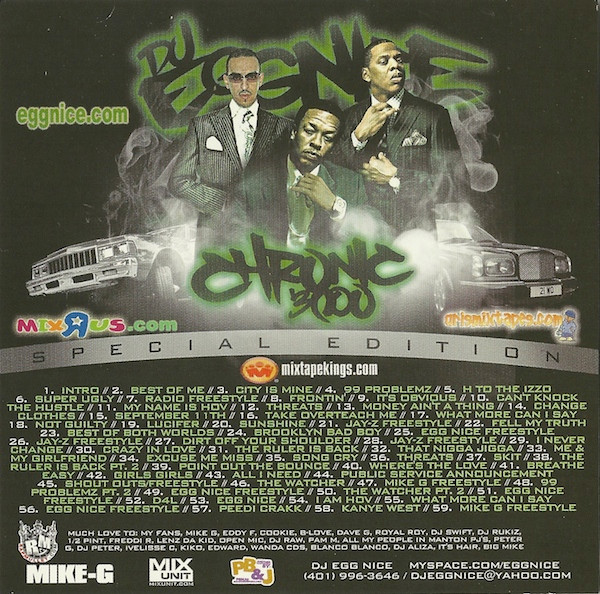 ladda ner album DJ Eggnice Presents Dr Dre & JayZ - Chronic 3000 Special Edition