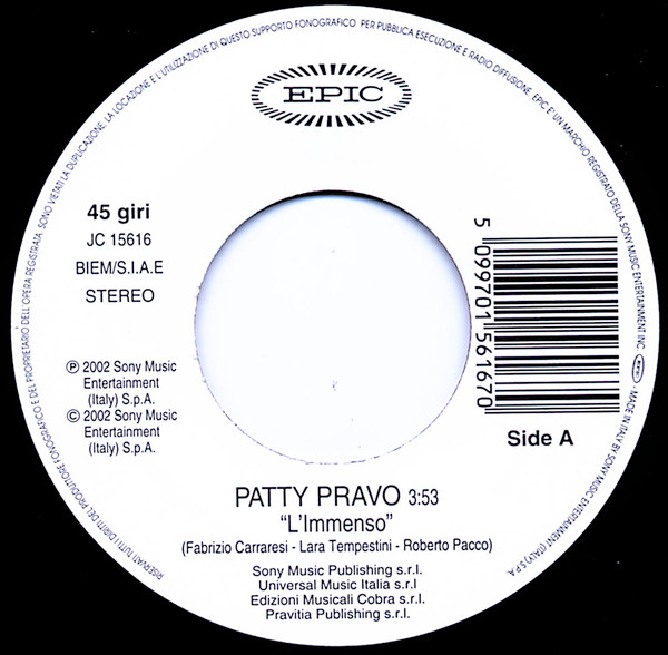 last ned album Patty Pravo Gino Paoli - LImmenso Un Altro Amore