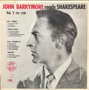 John Barrymore - John Barrymore Reads Shakespeare Vol. 2 album cover