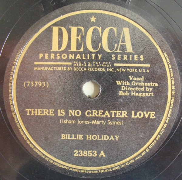 Billie Holiday – There Is No Greater Love / Solitude (1947