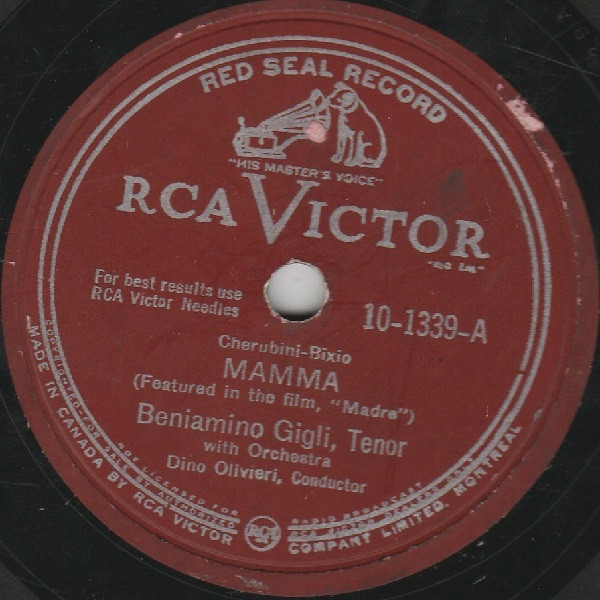 Beniamino Gigli - Mamma / Se Vuoi Goder La Vita | Releases | Discogs