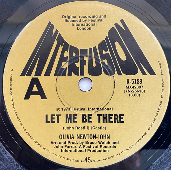 Olivia Newton-John – Let Me Be There (1973, Vinyl) - Discogs