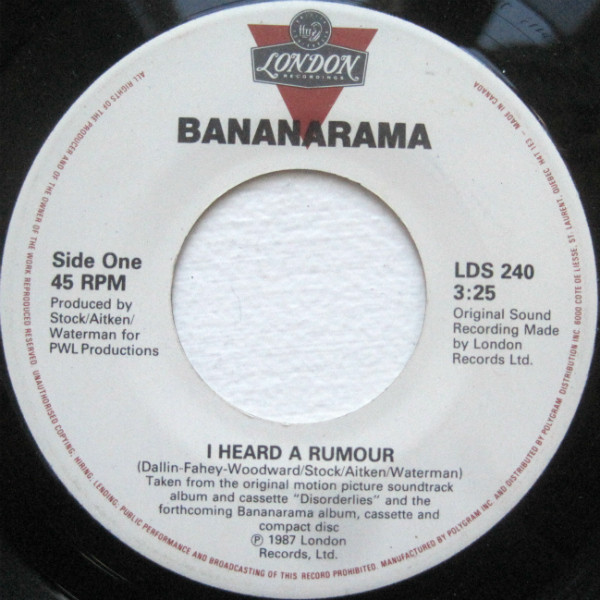 Bananarama - I Heard A Rumour | London Records (LDS 240) - 2