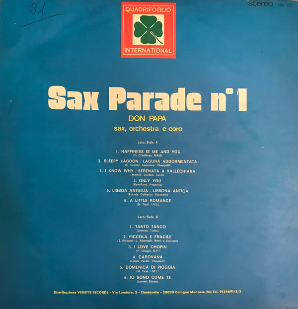 baixar álbum Don Papa Sax, Orchestra E Coro - Sax Parade N 1