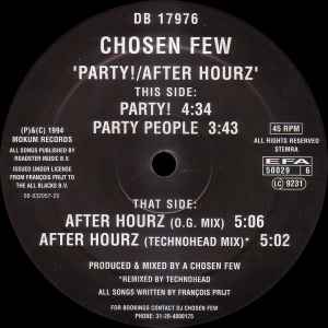 Chosen Few – Party! / After Hourz (1994, Vinyl) - Discogs