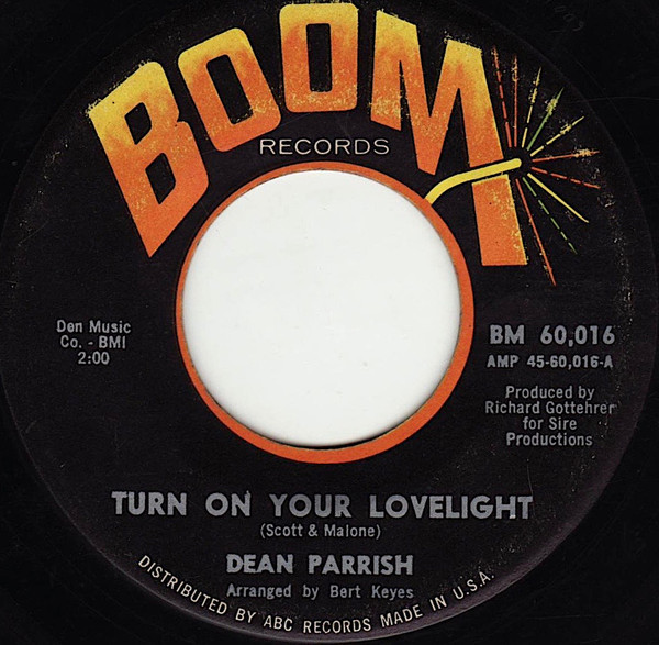 last ned album Dean Parrish - Turn On Your Love Light Determination